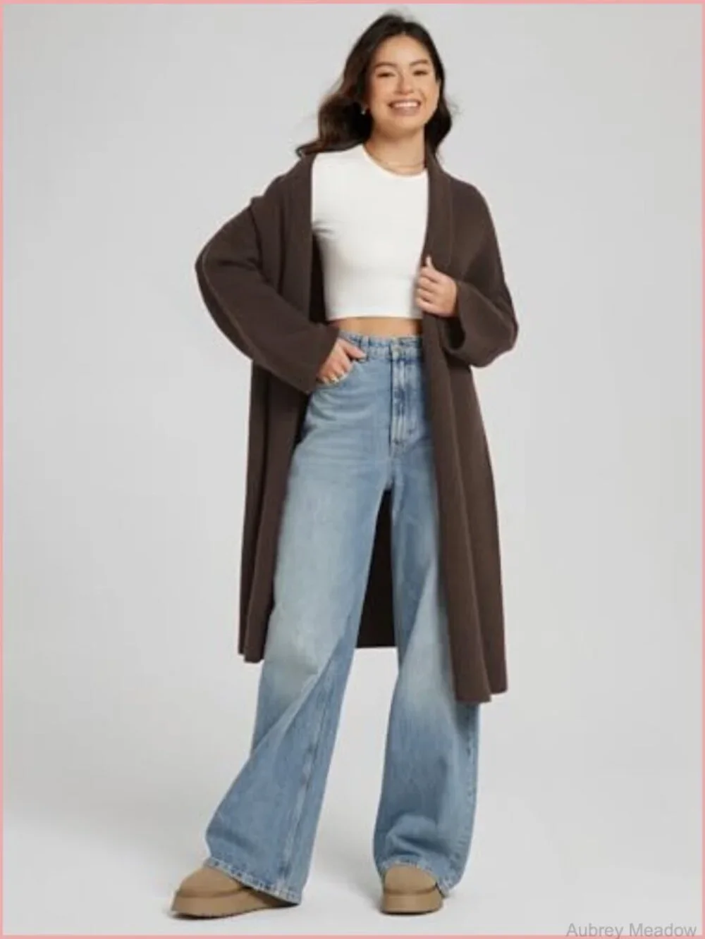 Women's Long Cardigan Open Front Drape Coatigan Soft Knit Outerwear